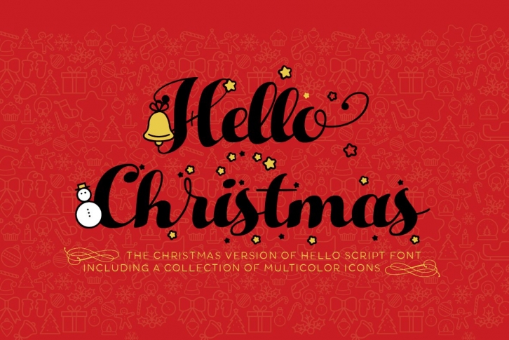 Hello Christmas + icon set Font Download