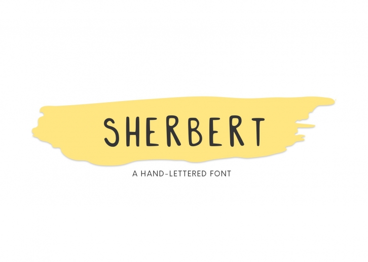 Sherbert, A Hand-Lettered Font Download