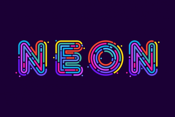 Neon color font Font Download