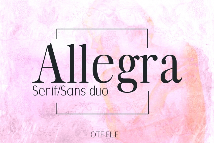 ALLEGRA: A Beautiful Duo Font Download