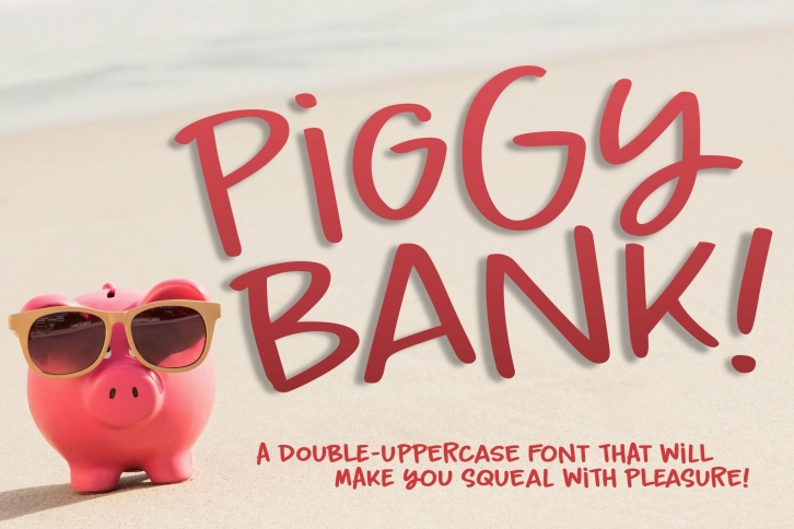Piggy Bank: casual handwriting font! Font Download