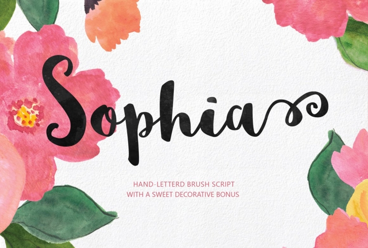 Sophia Hand-lettered Font Download Sophia Hand-lettered Font Download