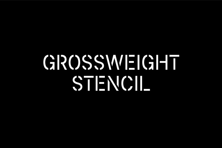 Grossweight Stencil (OTF,AI) Font Download