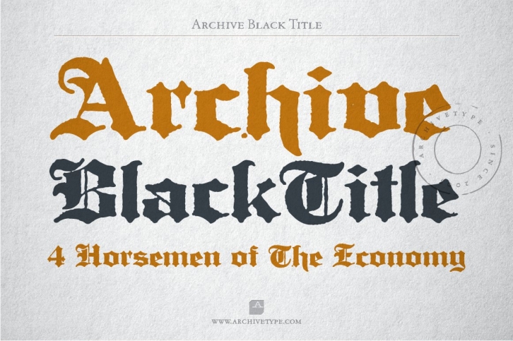 Archive Black Title Font Download