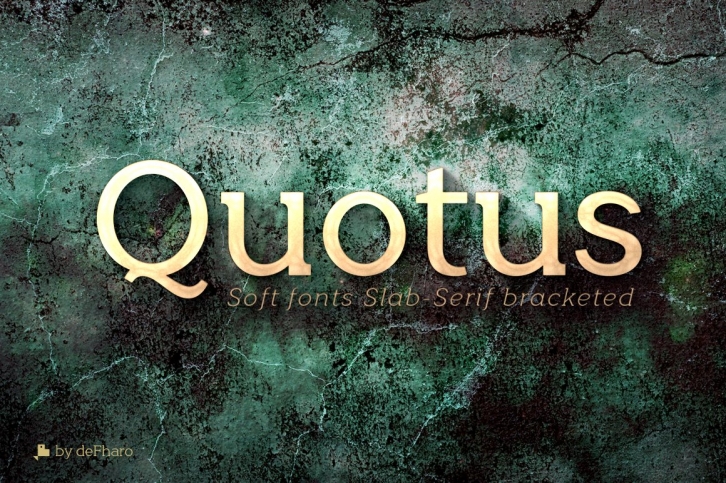 Quotus Slab Bracketed -8 fonts- Font Download