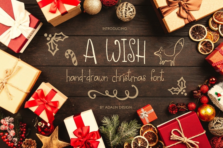 A WISH- Christmas font Font Download