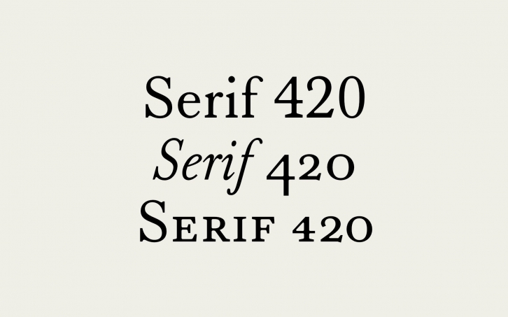 Serif 420 Font Download
