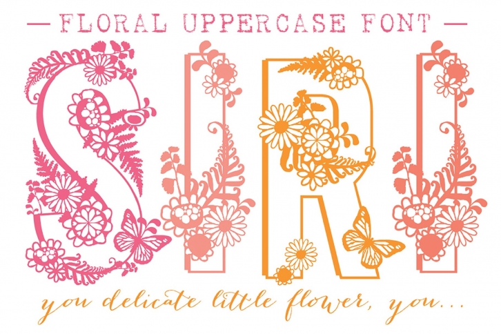 Siri Floral Uppercase Font Download