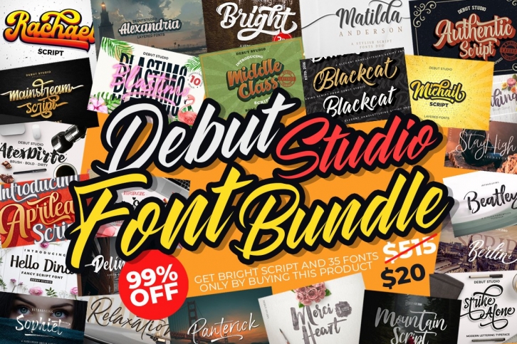 Debut Studio Bundle (2016-2019) Font Download