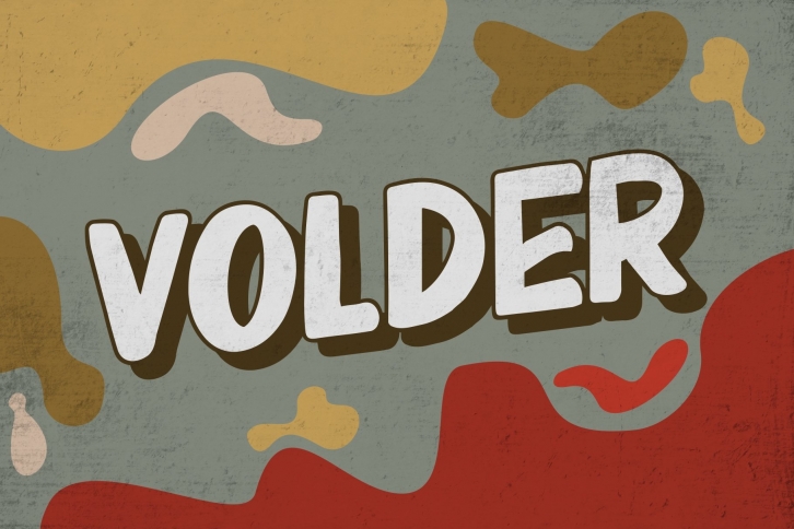 VOLDER RETRO FONTS + SHADOW Font Download