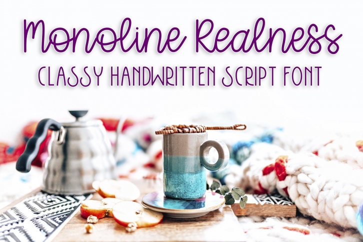 Monoline Realness Handwritten Script Font Download
