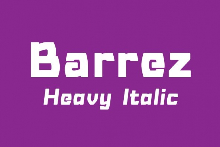 Barrez Heavy Italic Font Download