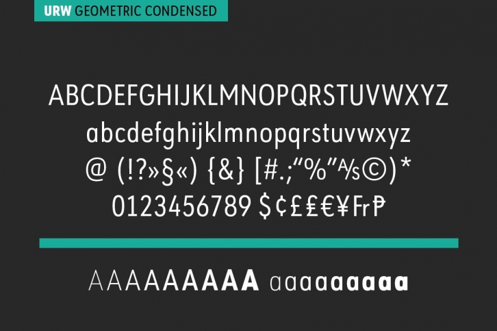 URW Geometric Condensed Bold Oblique Font Download