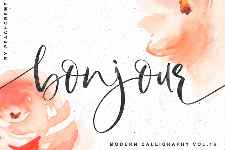 Bonjour // Modern Calligraphy Font Download