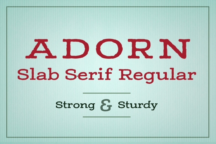 Adorn Slab Serif Font Download