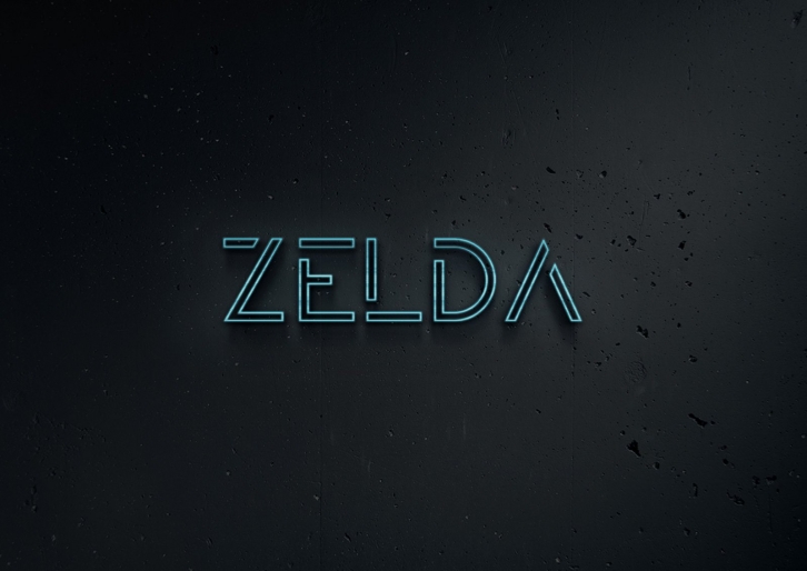 ZELDA typeface (OUTLINE) Font Download