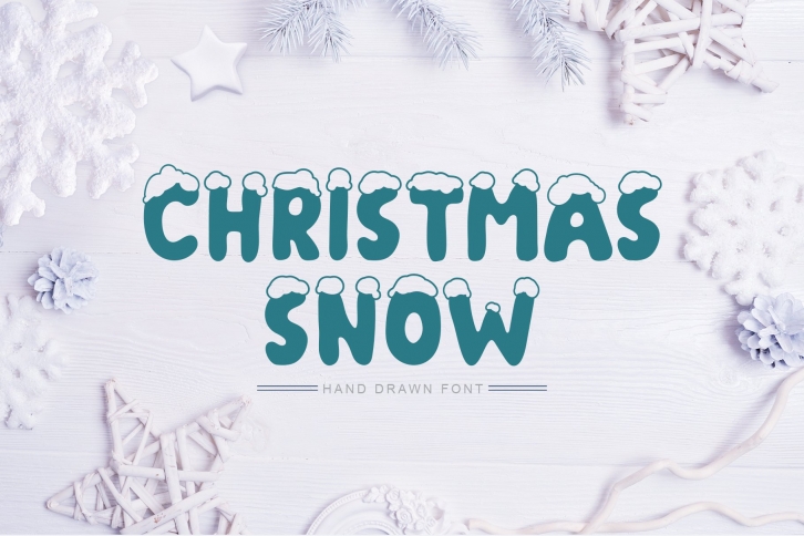 Christmas Snow Hand Drawn Font Download