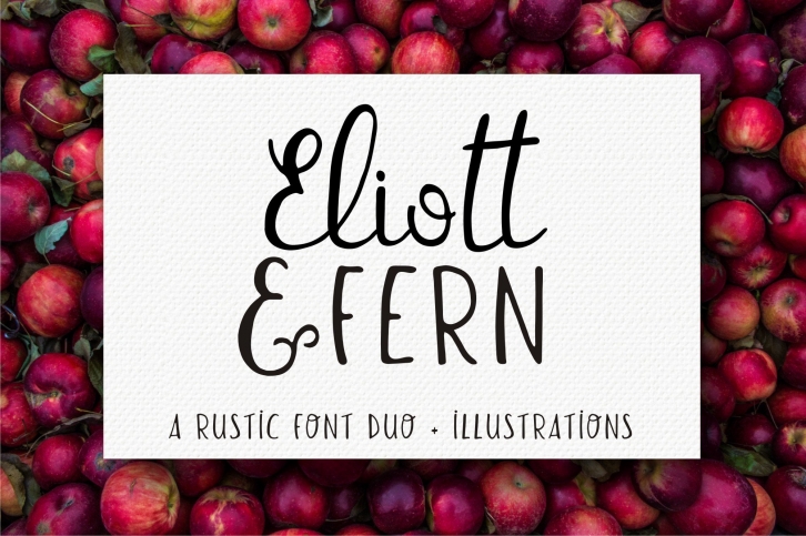 Eliott and Fern rustic font duo Font Download