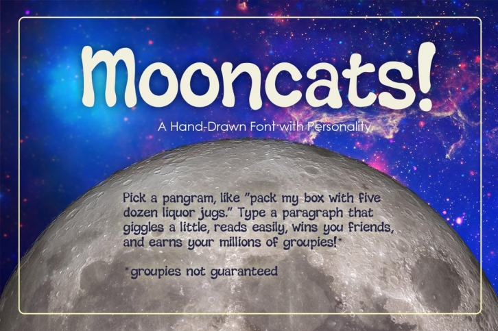 Mooncats— a hand-drawn font Font Download