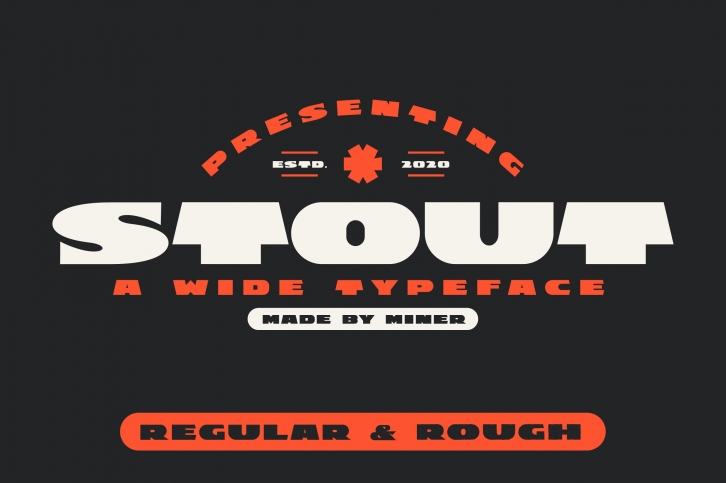 STOUT : Wide Vintage Modern Typeface Font Download