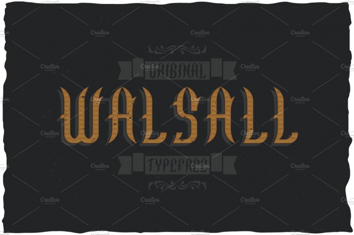 Walsall Vintage Label Typeface Font Download