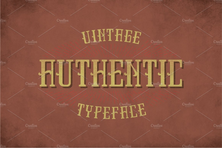 Authentic Vintage Label Typeface Font Download
