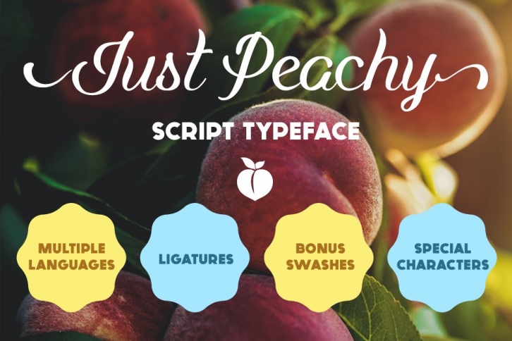 Just Peachy Script Typeface Font Download