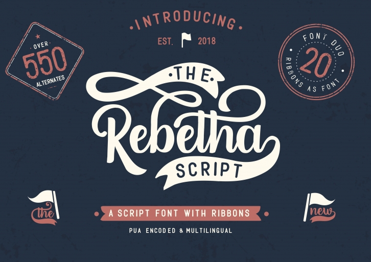 Rebetha DUO and extras Font Download