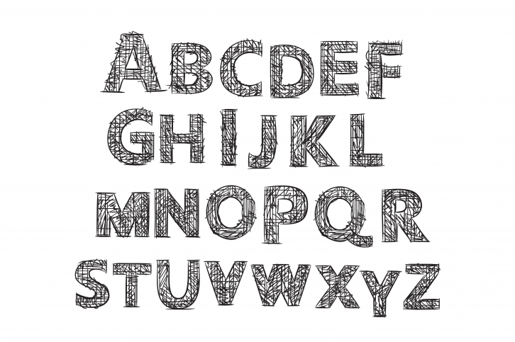 Hand drawn Letters. Alphabet. Font Download