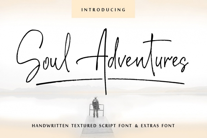 Soul Adventures textured font+Extras Font Download