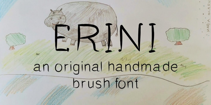 Erini, an original brush font Font Download