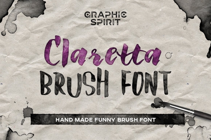 Claretta Brush Ink Font Download