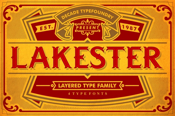 LAKESTER FONT FAMILY Font Download
