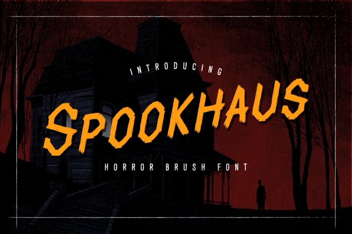 Spookhaus Horror Brush Font Download