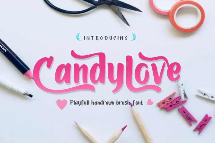 Candylove Playfull brushwritten font Font Download