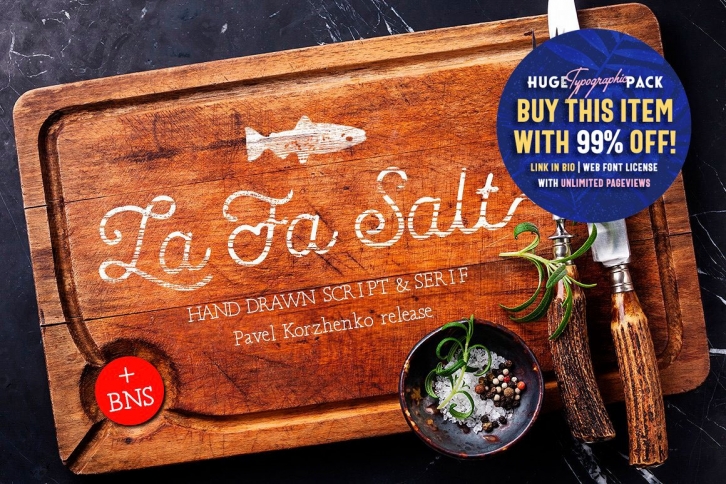 La Fa Salt â€¢ Cursive Script  Serif Font Download