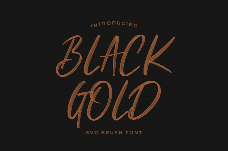 Black Gold Svg Brush Font Download
