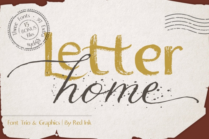 Letter Home. Trio + Graphics. Font Download